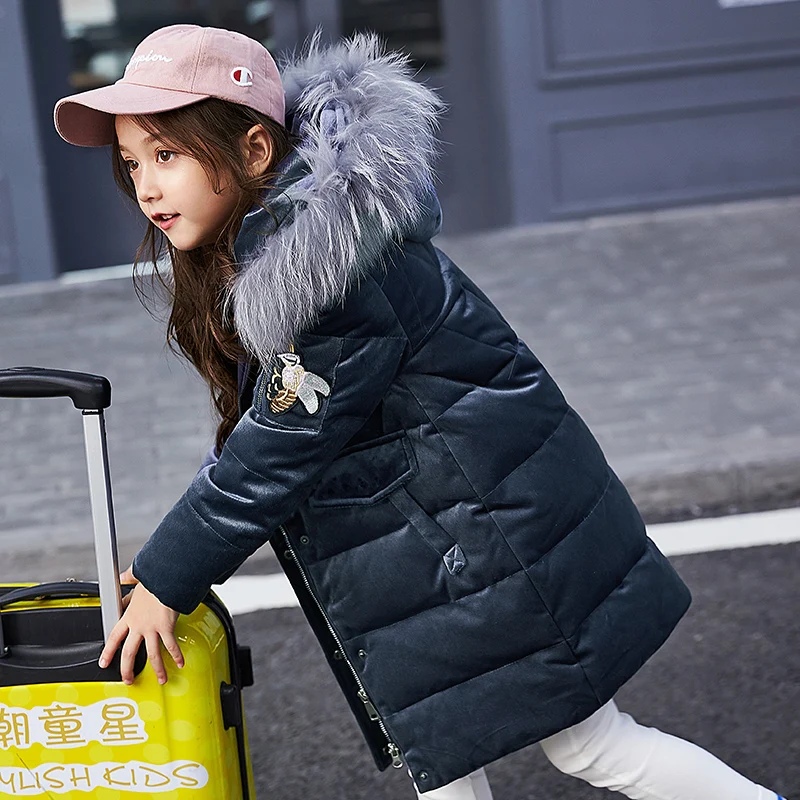 

OLEKID -30 Degree Russian Winter Down Jacket For Girl Children Girls Winter Coat 5-14 Years Kids Outerwear Meisjes Winterjas