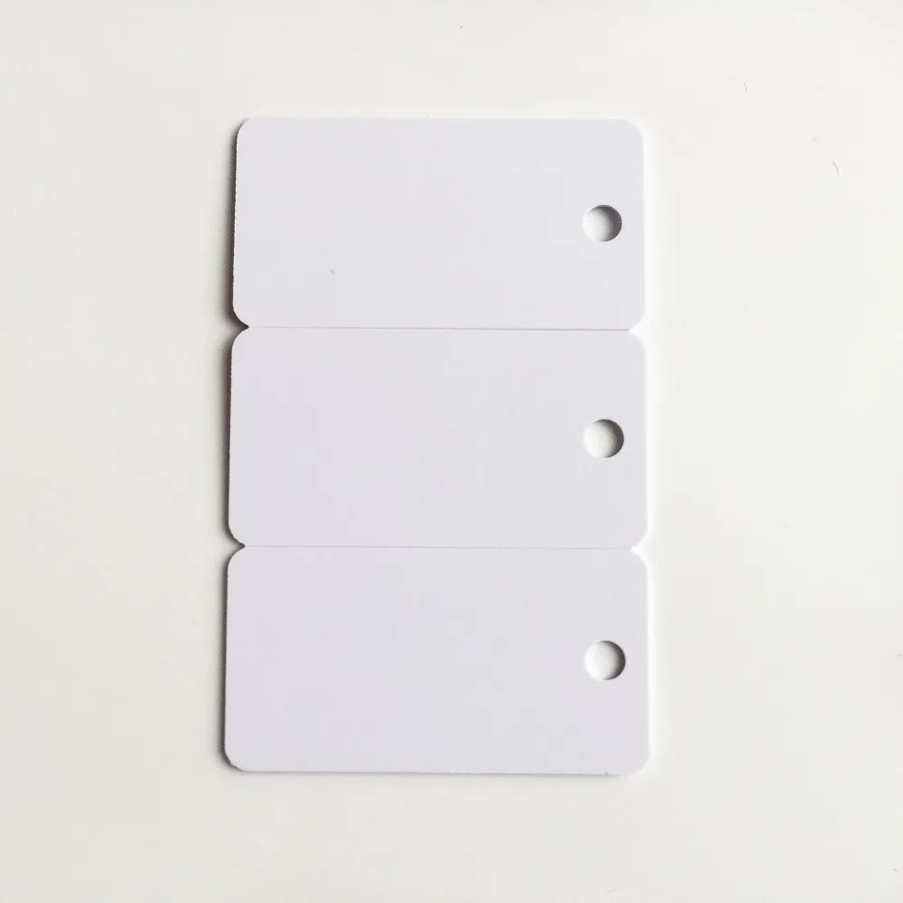 

20PCS/lot white plastic blank inkjet printable 3up pvc card for key card member card printing by Epaon or Canon inkjet printers