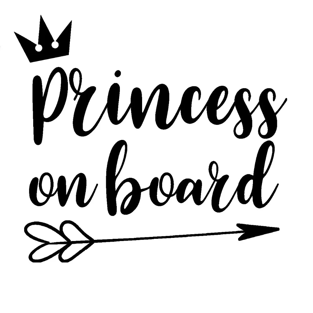 

21x20cm Unique Princess Car Window Decal Stickers Art Pattern Vinyl Car Body Decorative Waterproof T056