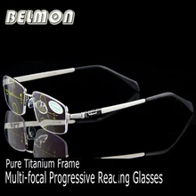 Титановые магнитные Мультифокальные Прогрессивные очки для чтения, мужские диоптрийные очки для дальнозоркости+ 1,0+ 1,5+ 2,0+ 2,5+ 3,0+ 3,5+ 4,0 RS055