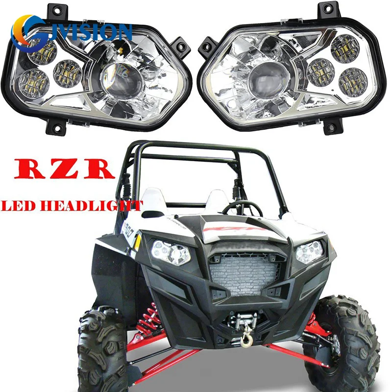 

FOR 2012 2013 2014 Polaris XP900 RZR Razor 900 Polaris ATV LED Headlight Left/ Right High Low beam Headlamp