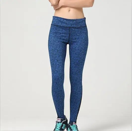 Женские леггинсы LANBAOSI для бега, спортзала, фитнеса, занятий йогой, тренировок, упражнений, Стрейчевые обтягивающие штаны, штаны с эффектом пуш-ап - Цвет: blue