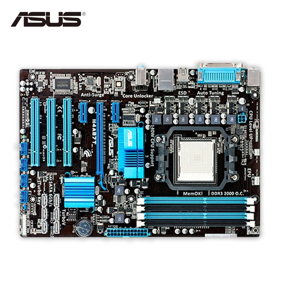 

Asus M4A87T Desktop Motherboard 870 Socket AM3 DDR3 SATA3 USB2.0 ATX