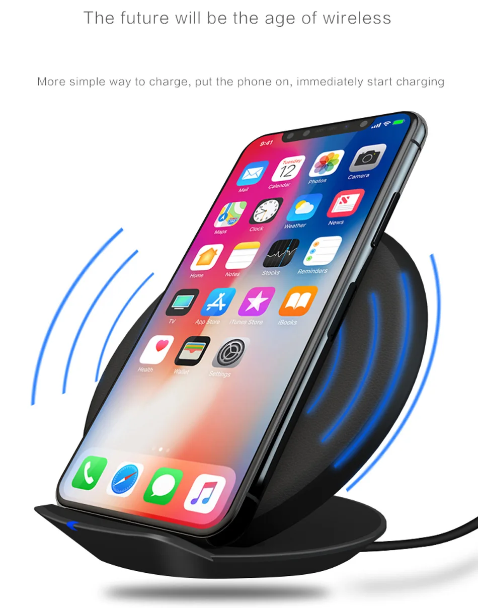 JKing QI Беспроводной Зарядное устройство быстрой зарядки Pad для IPhone X 8 плюс Samsung Galaxy S8 G9500 S8+ плюс проекта мечта G9550 Note8 N950
