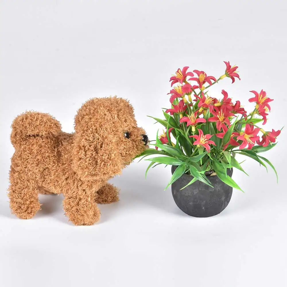  Robot Dog Electronic Dog Interactive Plush Pet Dog Wag Tail Leash Teddy Toys Cute Walk Bark Funny Good Toys For Children Gift