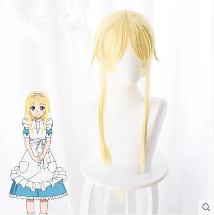 Sword Art Online Alice Synthesis Thirty Wig for Women Girls 95cm Long Straight Braided Synthetic Hair Wig Anime Cosplay Wig Gold Sword Art Online Alice Synthesis Thirty Wig for Women Girls 95cm Long Straight Braided Synthetic Hair Wig Anime Cosplay Wig Gold