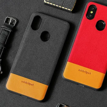 

Genuine leather Phone case For Xiaomi Mi 6 8 8SE 8Explorer A2 Mix 2S back cover Cowhide and Suede Stitching Case