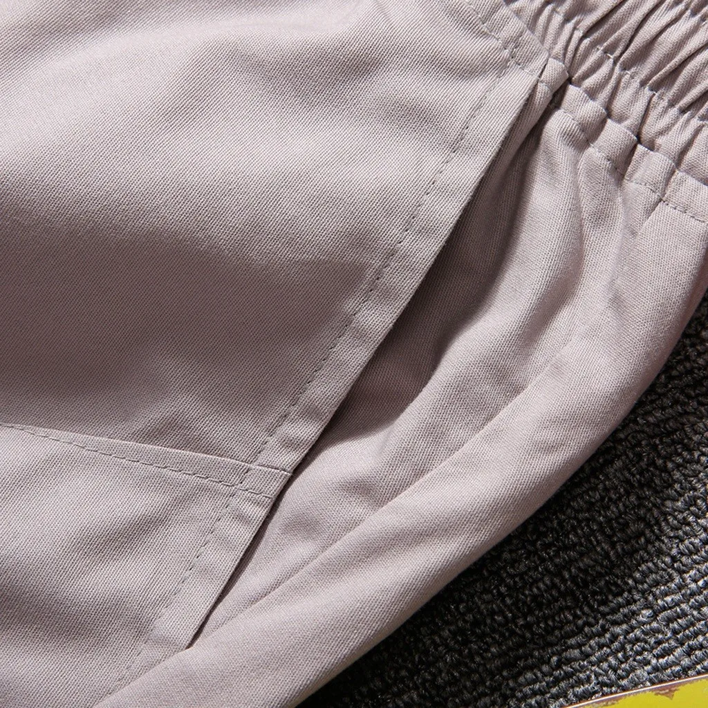 Для мужчин шорты Для мужчин одноцветное повседневные шорты с завязкой карман простые эластичные универсальные Masculino бермуды Para Ho Для