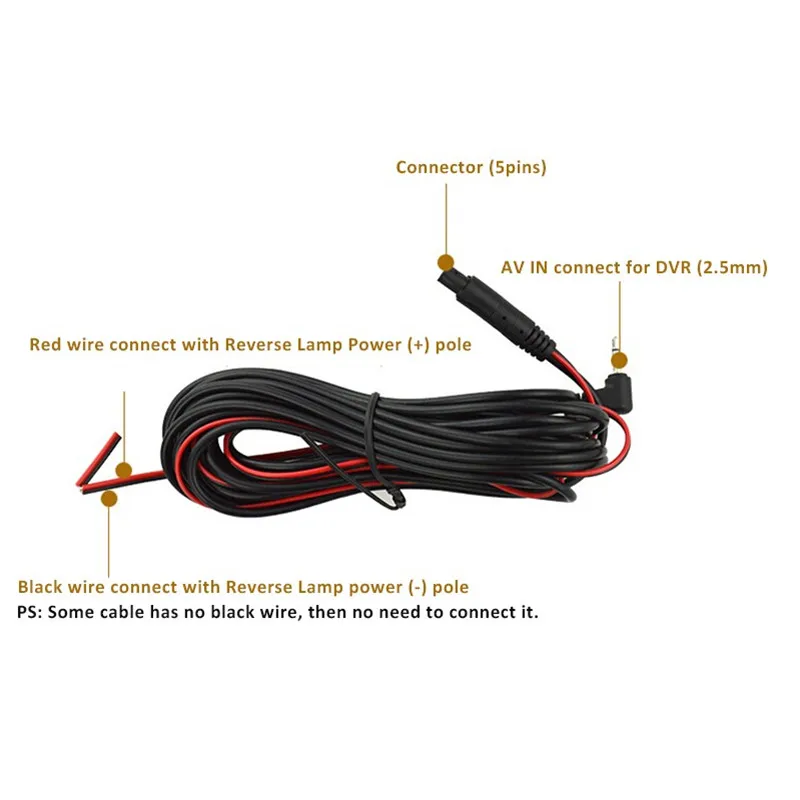 Rear camera Digital signal with 6 meters cable kits special for Our Android GPS dual lens Mirror car camera