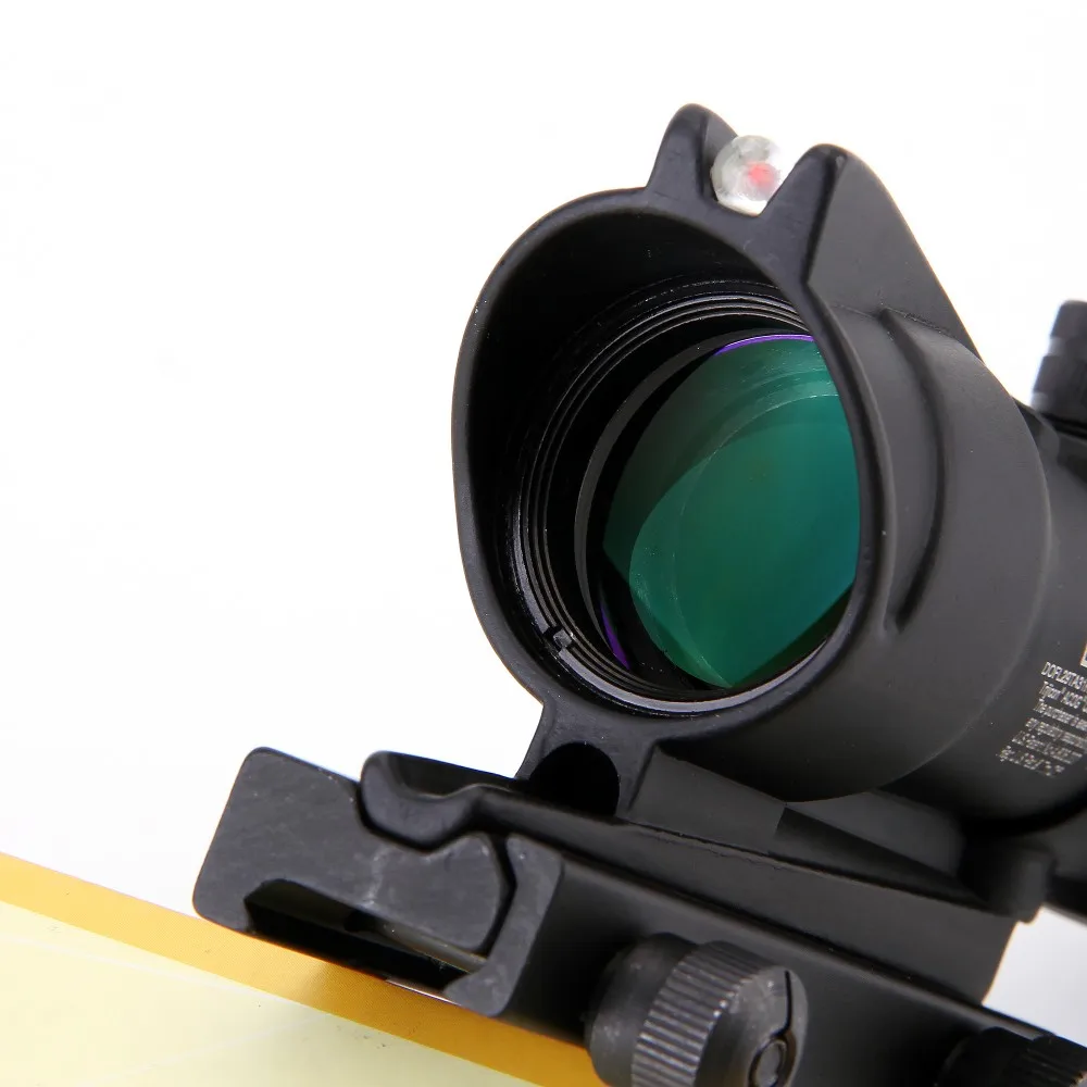 4x32 Acog Riflescope 20 мм ласточкин хвост рефлекторная Оптика прицел тактический прицел винтовка с Tri-Illuminated шеврон Recticle волокно источник