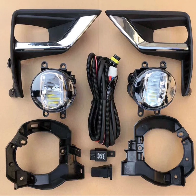

For Toyota Land Cruiser Prado FJ150 2018 ABS Converted Front Fog Light Lamps Kit car styling accessories