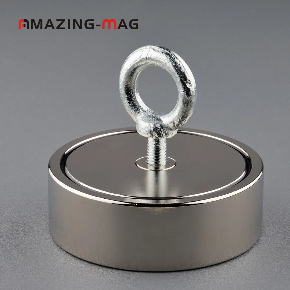 US $119.99 600KG 2Side Super Strong Powerful Neodymium Magnet Deep Sea Fishing Salvage Magnets D10735mm Magnetic Treasure Hunter Imanes