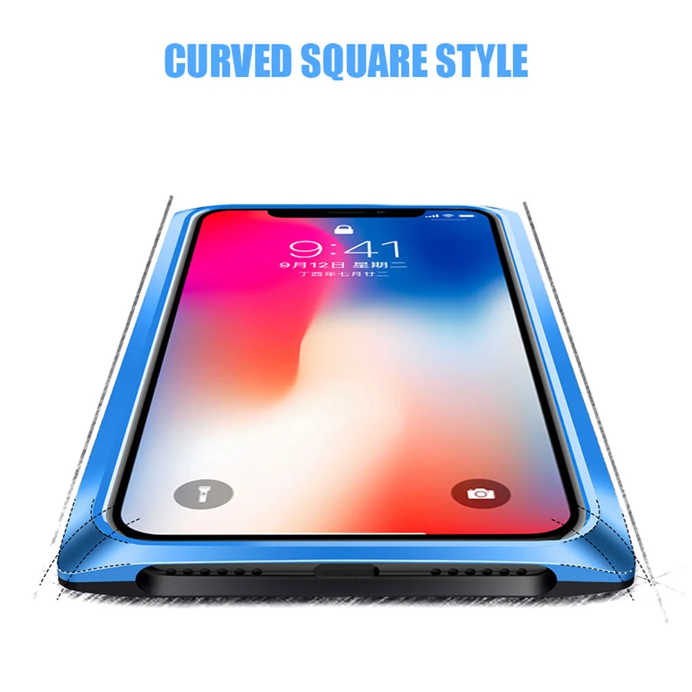 Luxury Square Magnetic adsorption case for iphone XS Max