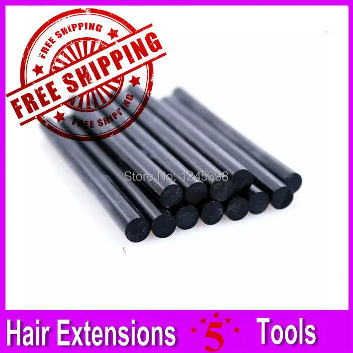 30 pcs 1.1X18cm Glue Stick / Fusion Glue / Keratin Glue Plastic Bag Simple Package DHL Free Shipping