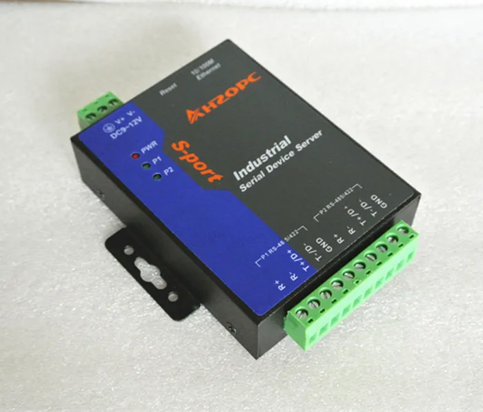 Промышленный последовательный сервер PoE 2 пути 232/422/485 к Ethernet TCP/IP модуль