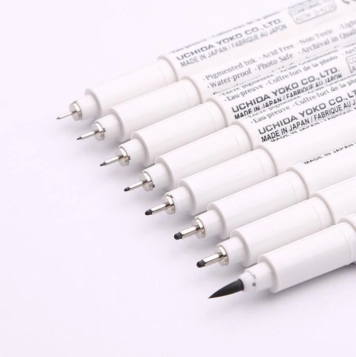 8 шт./компл. Pigma Микрон графический дизайн ручка тонкая ручка кисточки тонкой точки сопоставления книги по искусству маркеры живопись