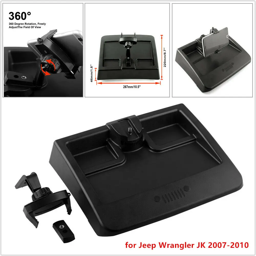 

2019 new arrival Phone Holder Mount Bracket Kit 360 Degree Rotate For Wrangler JK 2007-2010 durable smart phone holders