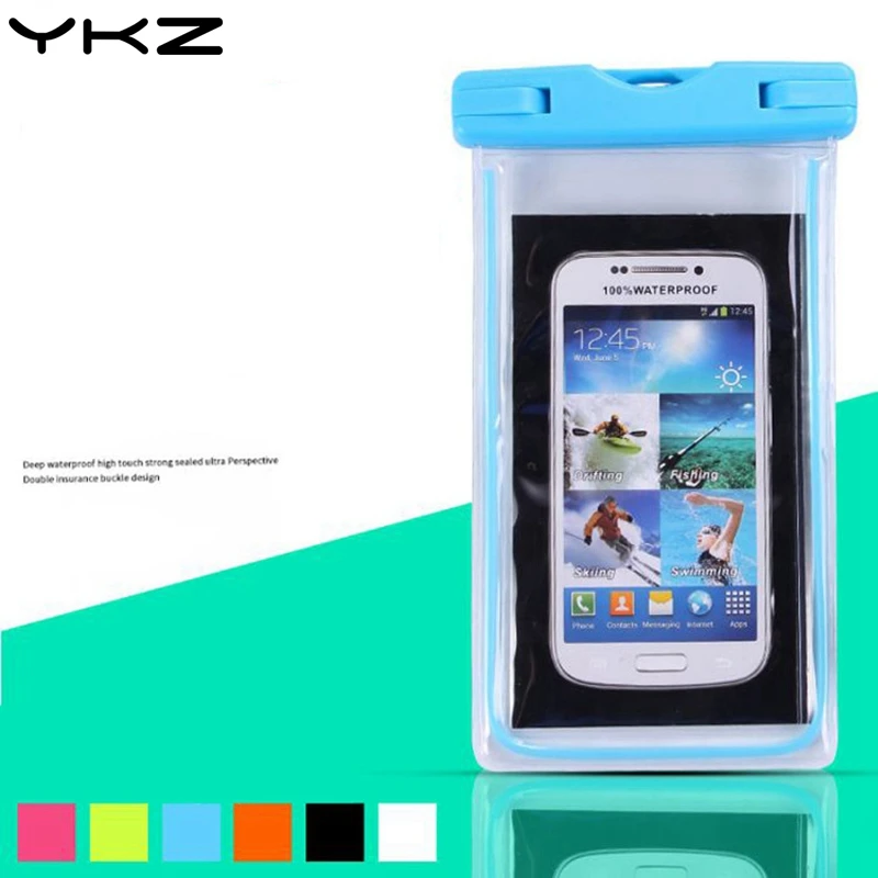 YKZ Waterproof Bag With Luminous Underwater Pouch Phone Case For iPhone X 8 Plus 7 7P 6 6s Samsung Galaxy S8 S7 Note8 Y35 | Мобильные