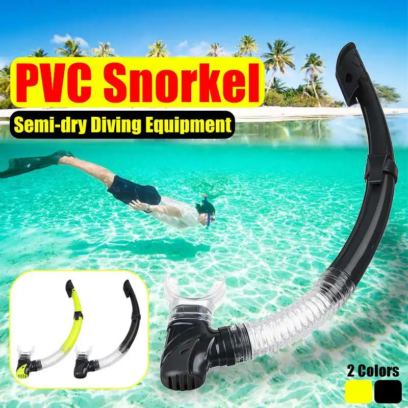 

Professional PVC Mouthpiece Swimming Snorkel Semi Dry Air Breathing Scuba Tube Outdoor Water Sports Swim Diving Snorkel