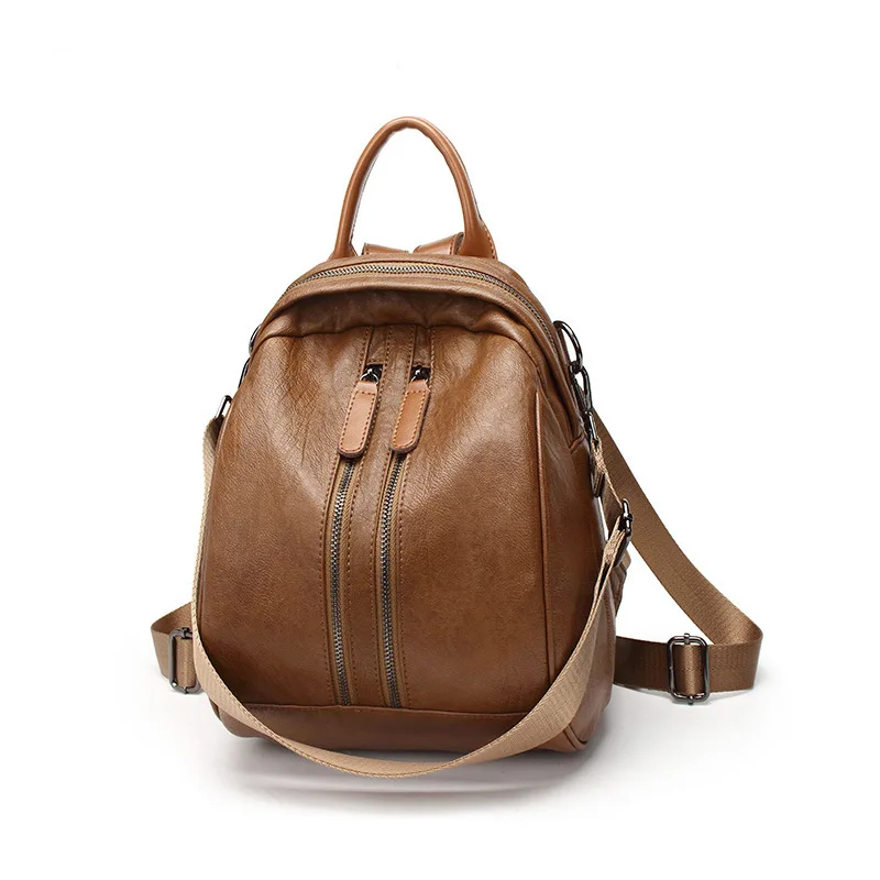 

New Real Cow Leather Luxury Fashion Genuine Leather backpack Women Natural Soft Casual Shoulder large bags for women female C403