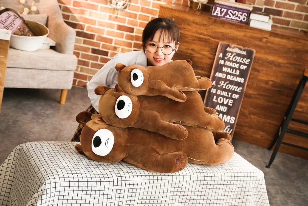 Centímetros de Dormir Urso de Brinquedo de Pelúcia Bicho de Pelúcia Urso de Pelúcia Brinquedos para Crianças Macio Travesseiro Brinquedo Casa Decoração Cama Decente 60 - 80 4 Cheap Pelúcia da vida real