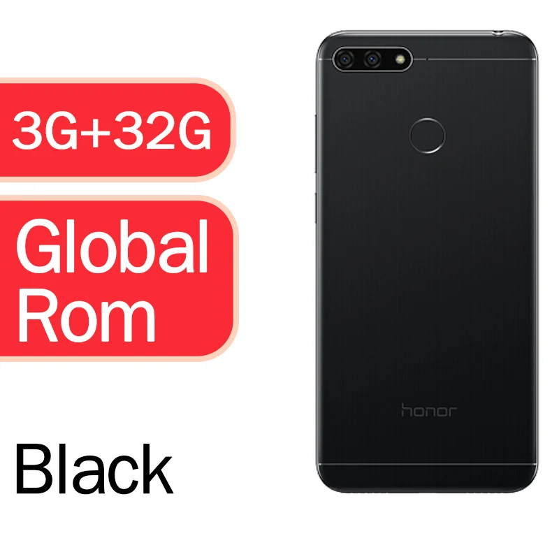 3g 32g black Honor 7A, 2 Гб, 32 ГБ, восьмиядерный смартфон Snapdragon 430, 5,7 дюйма, 720 P, 3000 мАч, 2 сим-карты, gps, bluetooth, Wi-Fi - Цвет: 3g 32g black