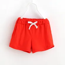 Новые шорты ярких цветов для девочек летние пляжные штаны для мальчиков шорты детские брюки