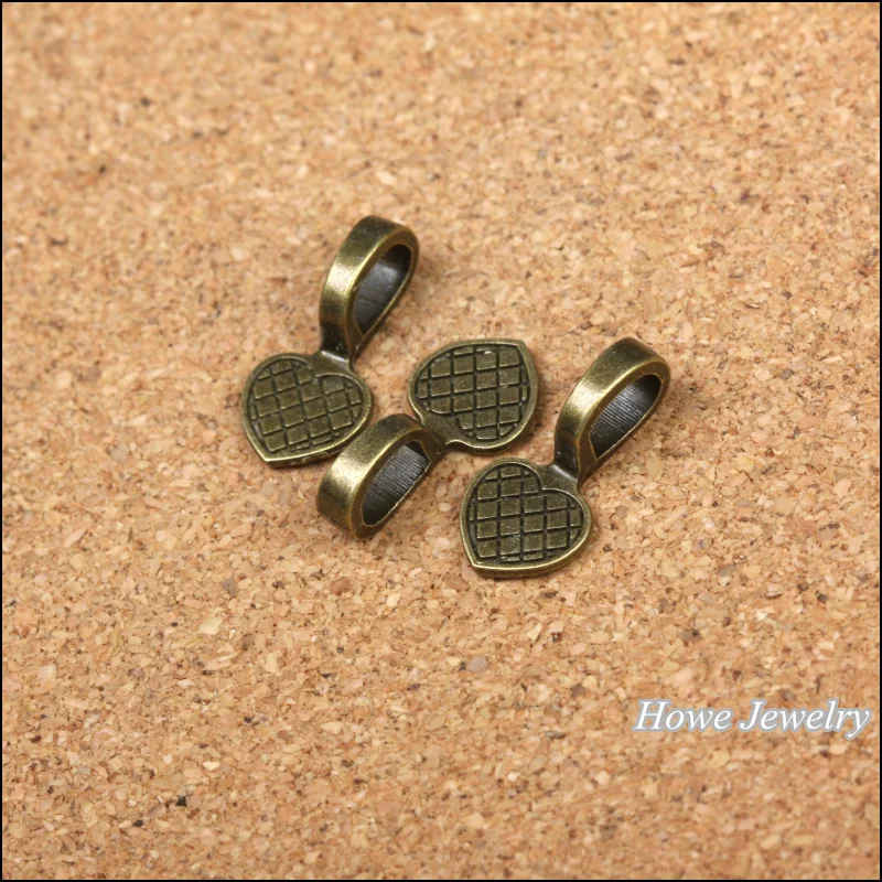 

Free shipping Pendant Clips & Pendant Clasps 36 pcs Ancient bronze Tone Glue on Bail Leaf Tags Jewelry Findings DIY Jewelry
