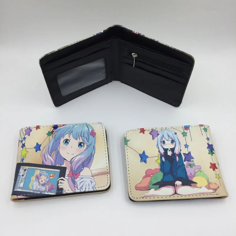 Izumi Sagiri 1 Аниме Гравити Фолз/Treebread из искусственной кожи кошелек для мужчин и женщин держатель для карт и Фото Кошелек короткий кошелек для монет для косплея подарок - Цвет: Izumi Sagiri 1