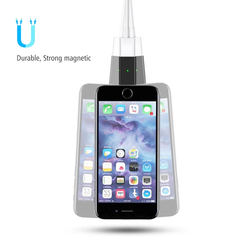 2 й Micro USB Магнитный зарядный кабель адаптер для iPhone 5 5S 6 S 7 8 X Plus мобильный телефон