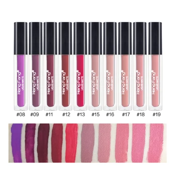 

10Pcs/Set Matte Long-Lasting Lipstick 10 Colors Liquid Lip Gloss Waterproof Lip stick 2gx10 Beauty Pro Makeup Brand HengFang