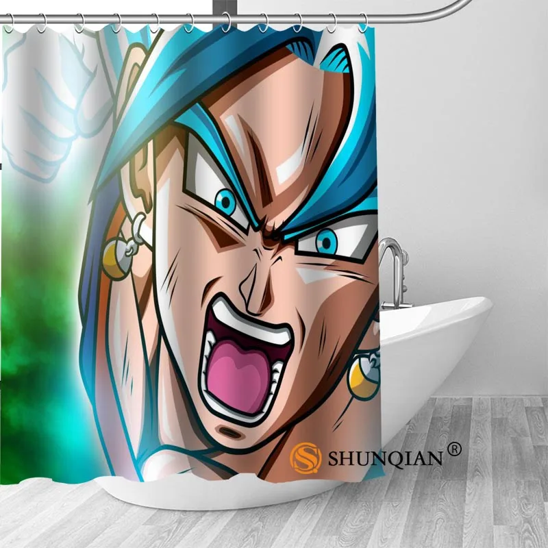 Custom Dragon Ball Hot Sale Polyester Fabric Printing Shower Curtain 12 Hooks For The Bathroom 3D Waterproof Bath Curtain - Цвет: Shower Curtain