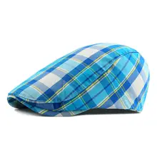Новая повседневная Ретро шляпа Женская Мужская и Женская Весенняя летняя Солнцезащитная Клетчатая Кепка с козырьком Женская кепка газетчика