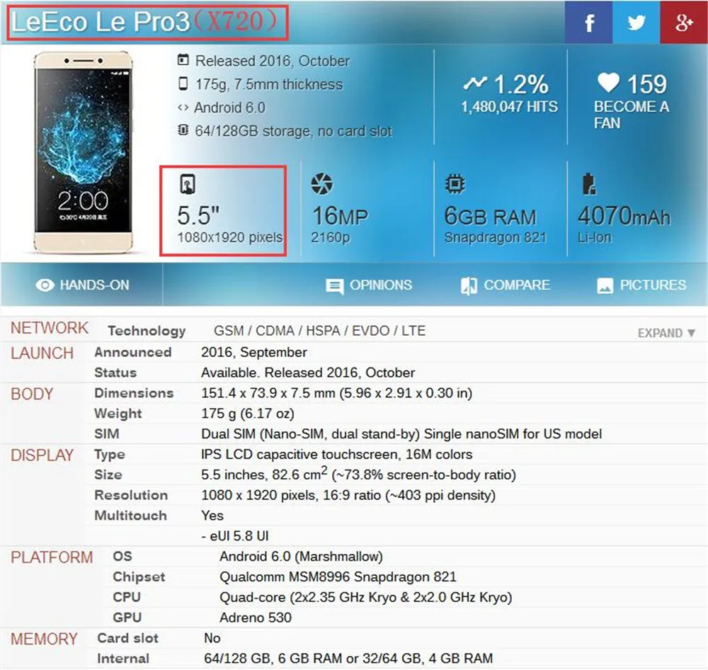 LETV X720 