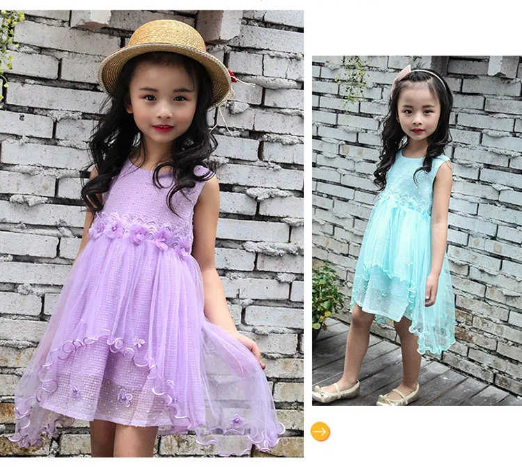 mesh patchwork girls dress summer princess sleeveless asymmetrical girl dress children clothes baby big girls dresses 2017 children clothing  6 7 8 9 10 11 12 13 14 15 years litle teenage big girls floral kids dress summer sundress (16)