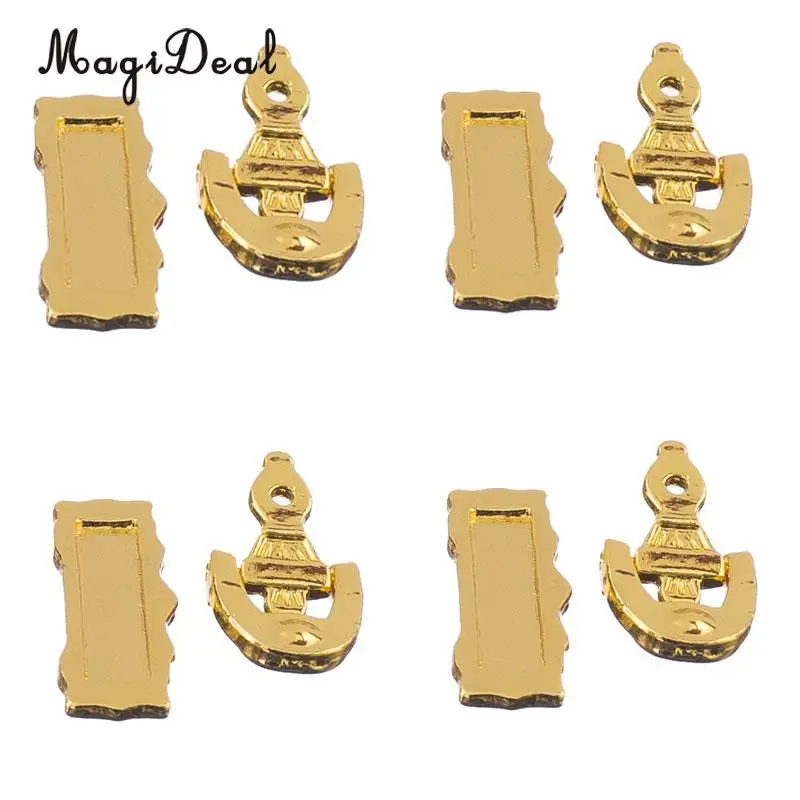 MagiDeal High Quality 1Set 1/12 Scale Dolls House Miniature Furniture Door Knocker Mail Slot Letter Box for Acce Kids Toys Gold