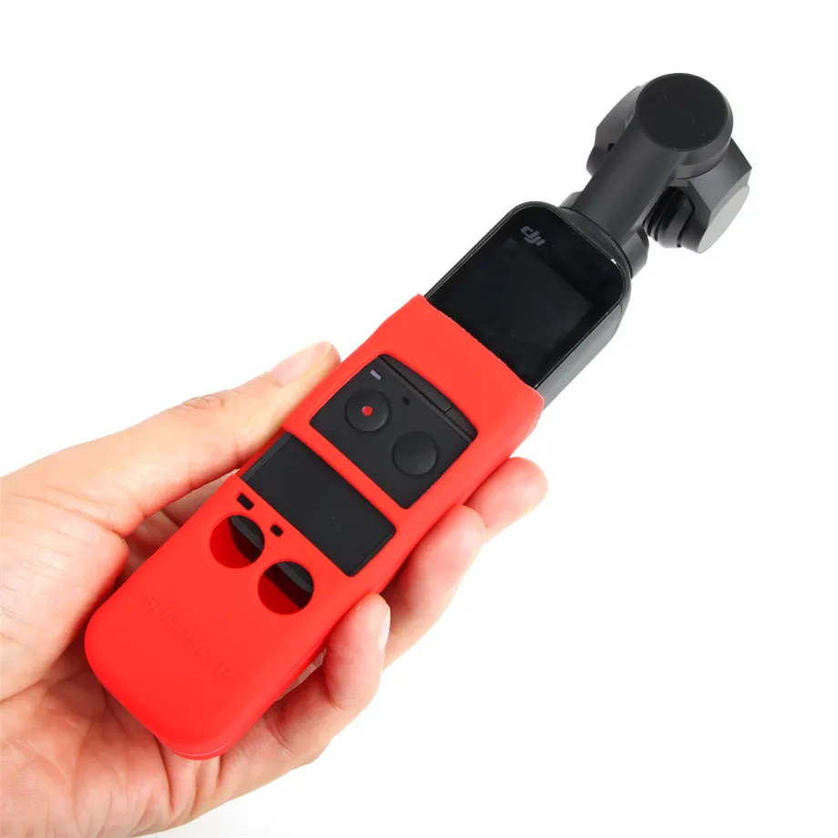 Osmo Pocket Silicone Cover with Strap Soft Silicone Gel Case Cover for DJI OSMO POCKET Anti-Lost Neck Strap Wrist Lanyard-4