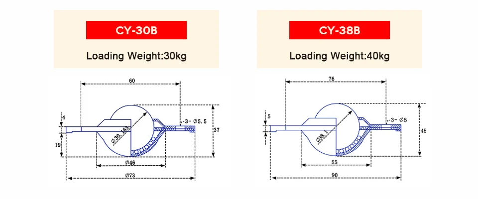 Полиамидный шариковый блок передачи CY-12B/CY-16B/CY-19B/CY-22B/CY-38B шарикоподшипник блок передачи подшипника конвейерные роликовые колеса