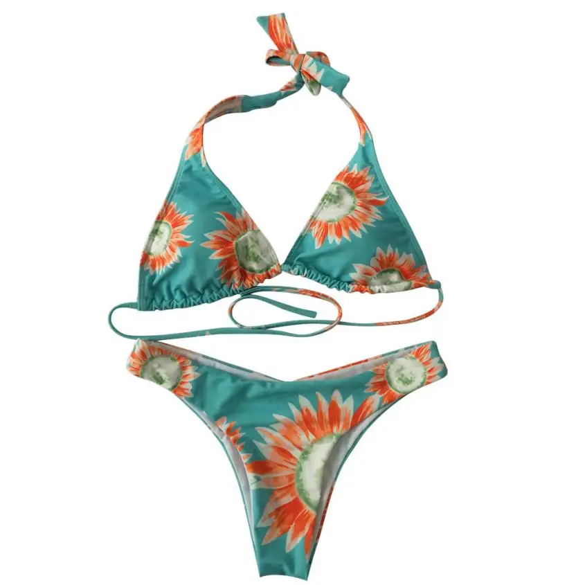 Buy 2018 New Summer Women Print Swimsuit Swimwear