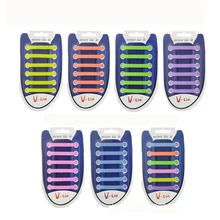 12 шт./лот, эластичные силиконовые шнурки, специальные шнурки, без шнурков, шнурки для обуви, для мужчин и женщин, все кроссовки, шнуровка, резиновый шнурок