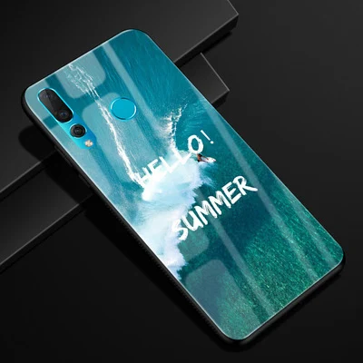 Coque для huawei Nova 4 чехол из закаленного стекла+ мягкий край крышки 6,4 ''для huawei Nova4 VCE-AL00 стекло VCE-TL00 защитный чехол для телефона - Цвет: A11