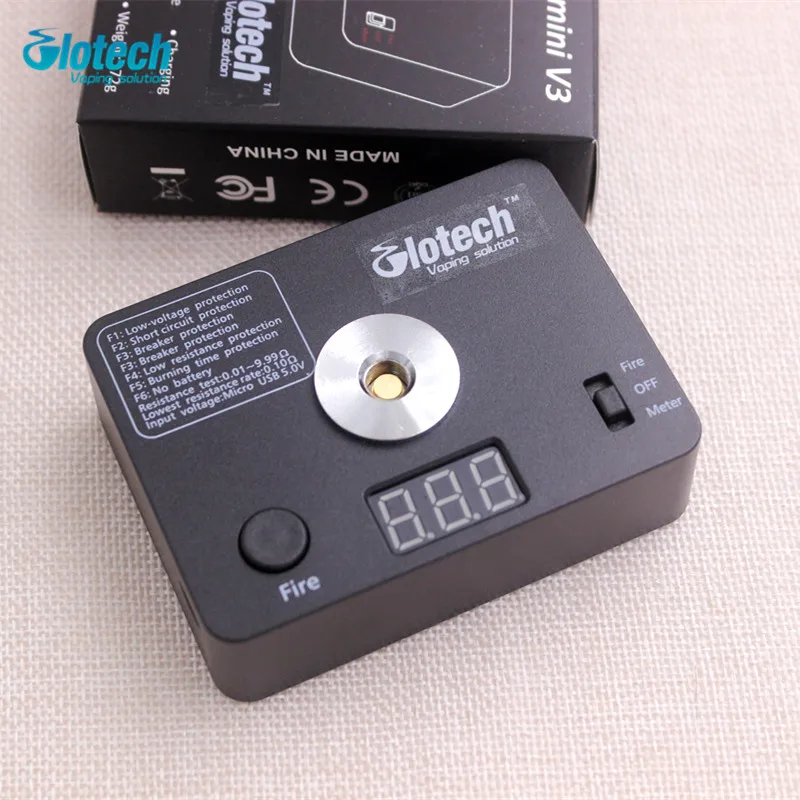 Цифровой тестер сопротивления атомайзера Glotech 521 TAB Mini V3/Fire/ USB зарядка сделай сам