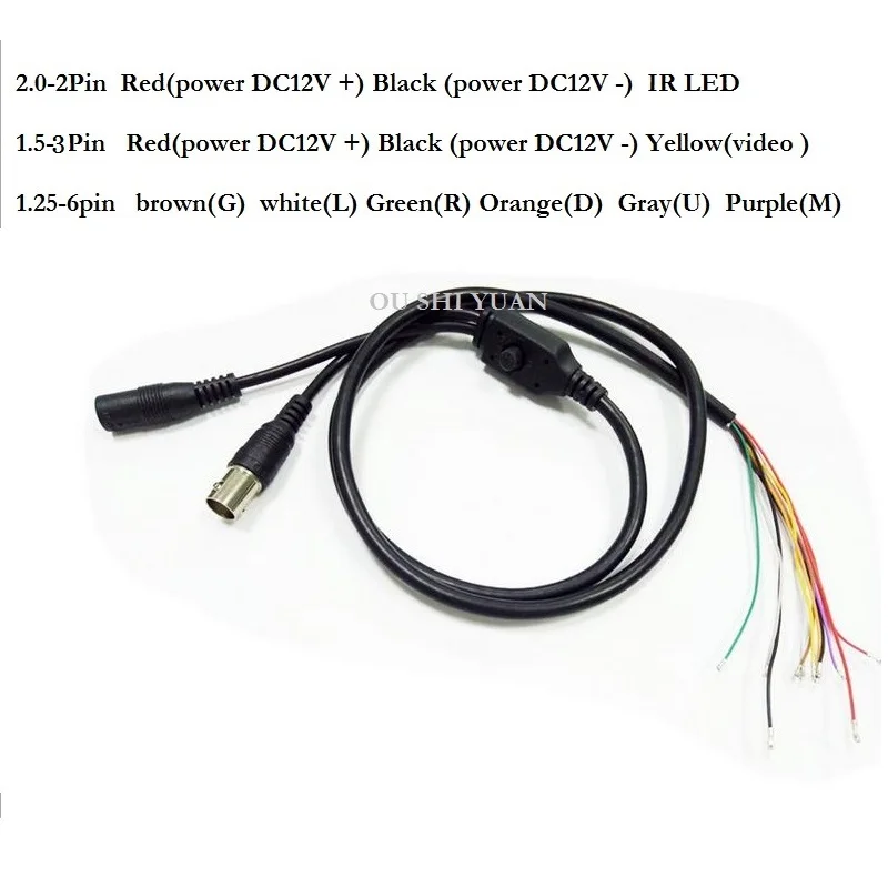 

CCTV Camera Video Cable 11 Pin Female BNC With OSD Menu Button For CCTV AHD / CVI / TVI /CVBS Cameras