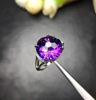 New technology, crystal violet crystal ring good quality, beautiful color 925 silver new store pull popularity products. 5