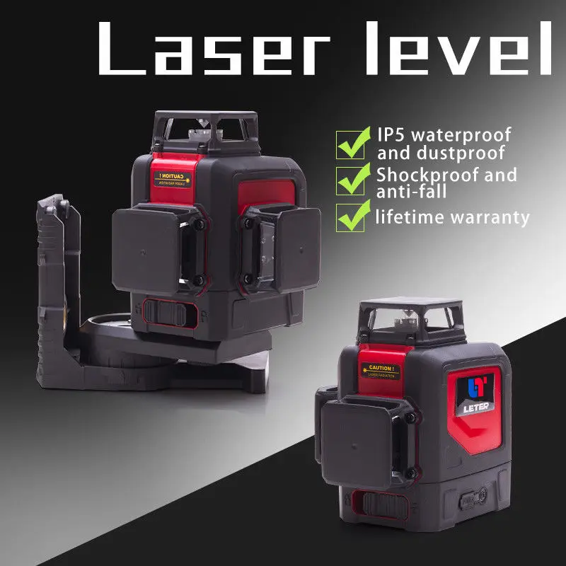 Nuevo LETER 3D nivel láser 360 nivel verde lase línea láser rojo - 1