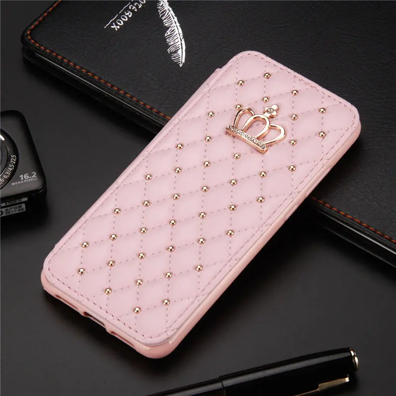 BELIAL Phone Cover for Huawei P20 Lite Case Leather Wallet Soft Flip Case for Huawei P20 Pro Luxury Diamond Crown With Card Slot (9)