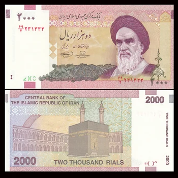 

Iran 2,000 Rial, 2005, 144, Banknotes, UNC, Gift, Asian ,Original
