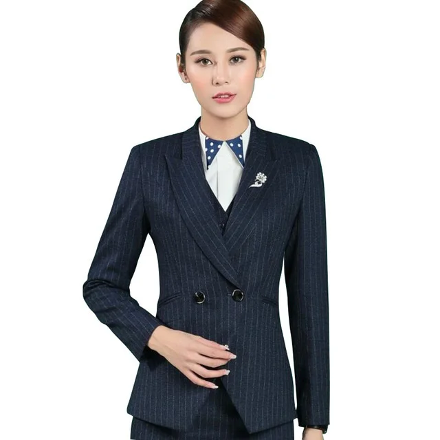 Fashion high quality long sleeve navy blue black stripe