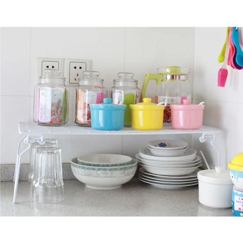 طوي تخزين الحديد رف متعددة تراكب المفاجئة نوع الرف دولاب مطبخ الحمام رفوف أصحاب المنظم تجفيف رف