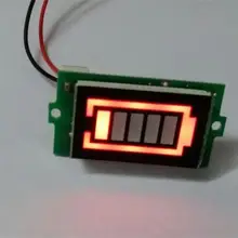 Красный светодиод 12 В свинцово-кислотная Батарея Мощность Ёмкость Мониторы индикатор Панель с трек номер 12003163